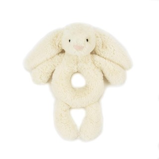 Hochet lapin blanc avec grandes oreilles