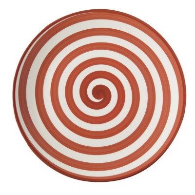 ASSIETTE PLATE EN CERAMIQUE 27 CM TERRACOTTA SPIRALE