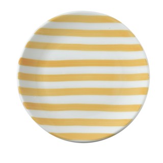 ASSIETTE DESSERT EN CERAMIQUE D 20.5 CM GIALLO RIGHE