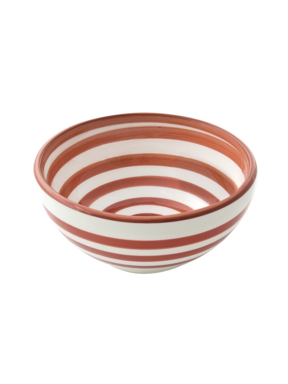 BOL EN CERAMIQUE D12CM TERRACOTTA SPIRALE