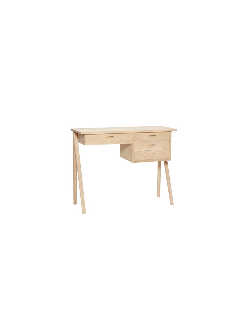 BUREAU EN CHENE MASSIF NATUREL PIEDS COMPAS 100X40 H.75CM