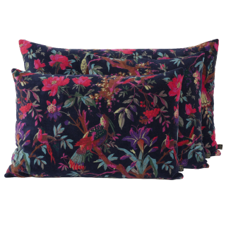 Coussin velours Birdy Encre