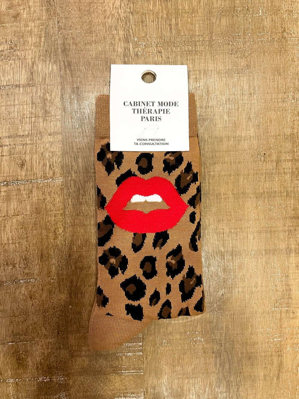 Chaussette - Bouche léopard marron