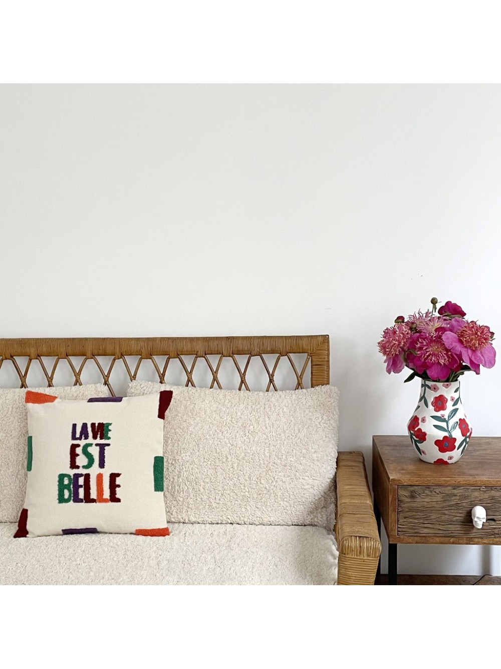 Coussin La vie est belle - Influence