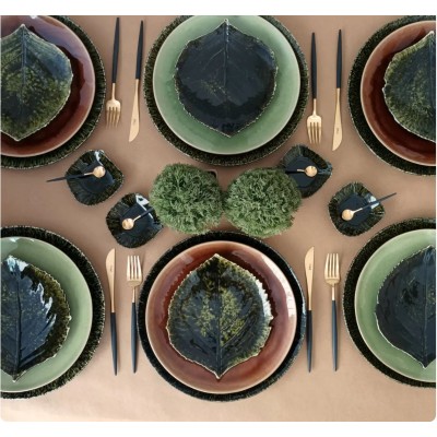 Assiette feuille d'alchémille - Riviera forêt Ø 11 cm