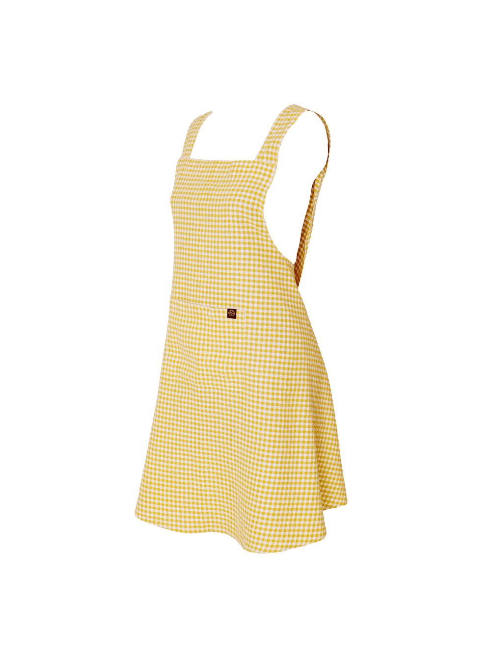 Tablier japonais vichy en lin et coton - Piana II