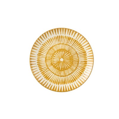 Assiette blanche et ocre - Jam Ø 27 cm