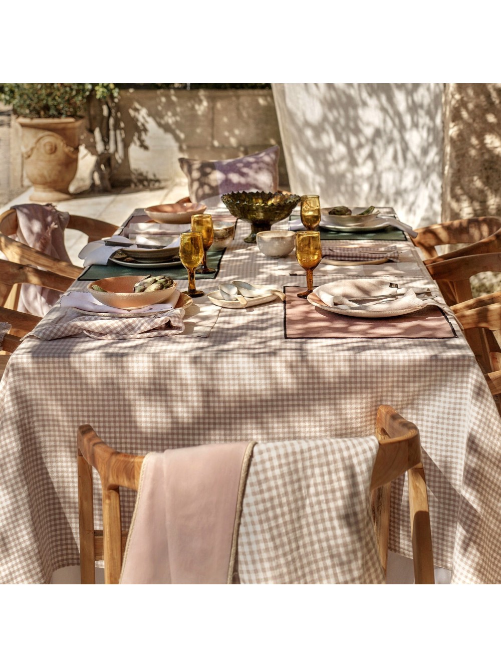 Nappe à carreaux lin et coton - Piana II