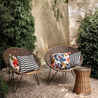 Housse de coussin en coton brodé - Cancun