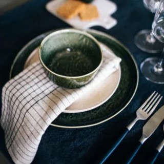 Assiette à dîner - Spiró vert foncé