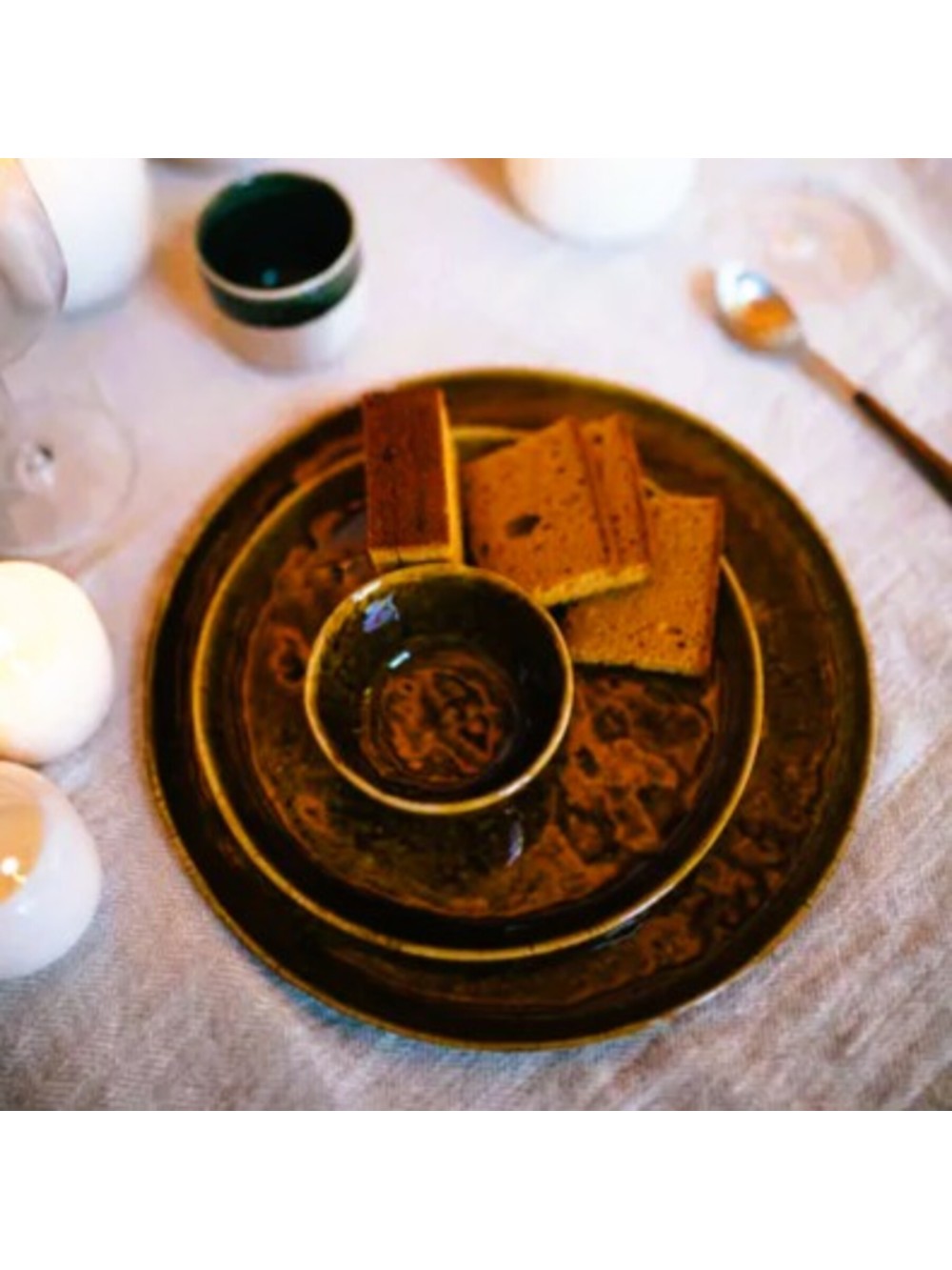 Assiette à dîner - Spiró brun