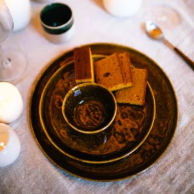 Assiette à dîner - Spiró brun
