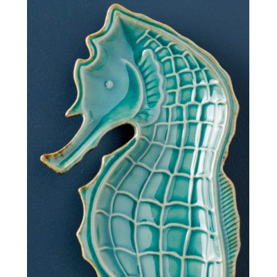Assiette aqua hypocampe