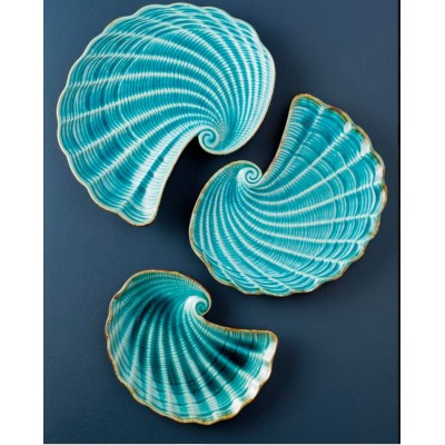 Assiette aqua coquillage