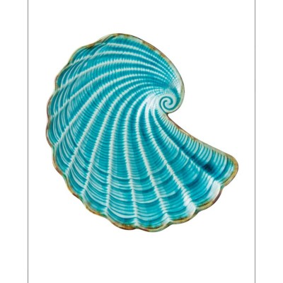 Petite assiette aqua coquillage