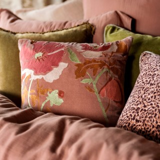Housse de coussin en velours brodé - Bristol