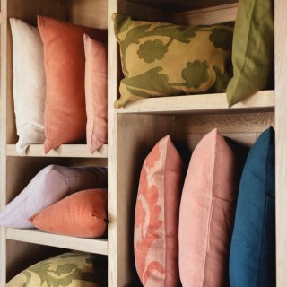 Housse de coussin en coton brodé - Odyssée