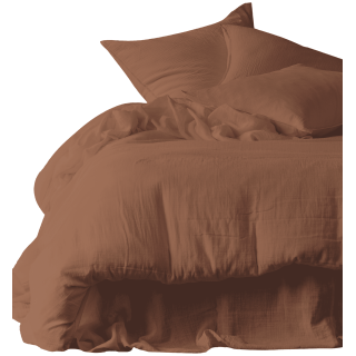 Drap housse en double voile de percale de coton 130g/m2 - Mykonos
