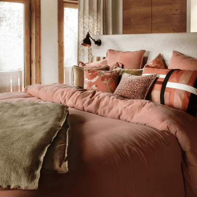 Housse de couette en 100% double voile de percale de coton 130g/m2