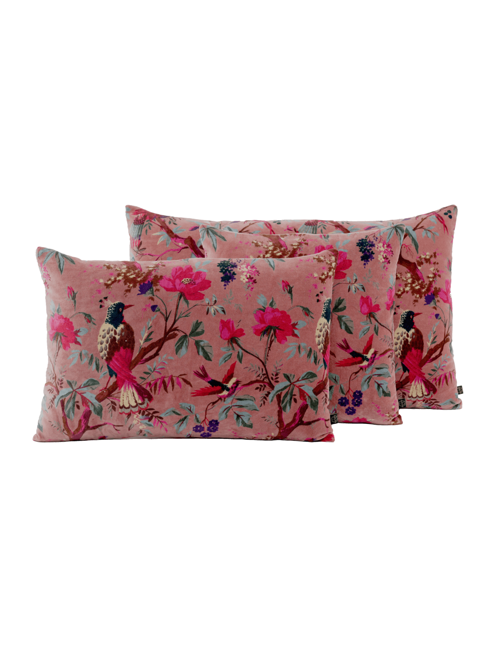 Coussin en velours - Birdy Bois de Rose