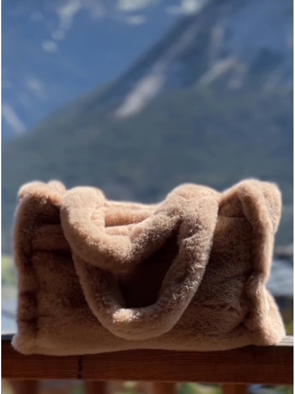 Cabas en fausse fourrure - Chamonix