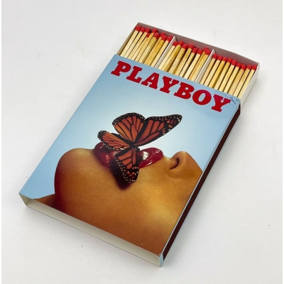PLAYBOY GRANDE BOITE D'ALLUMETTES MATCHES PAPILLON BLEU