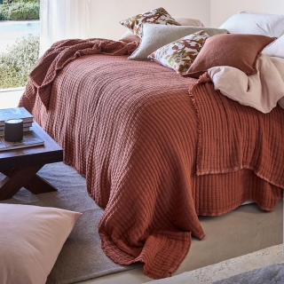 Plaid Couvre-lit en coton 240x260 cm - Tivoli