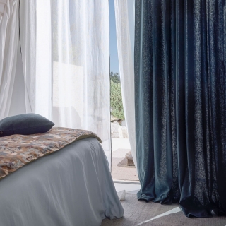 Rideau en galon fronceur lin et coton - Figari