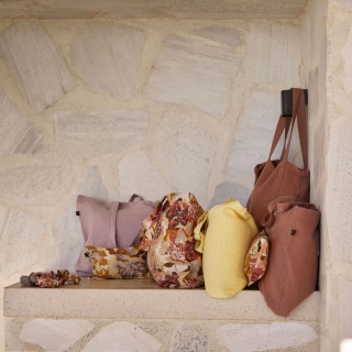 Trousse en lin imprimé floral - Trieste