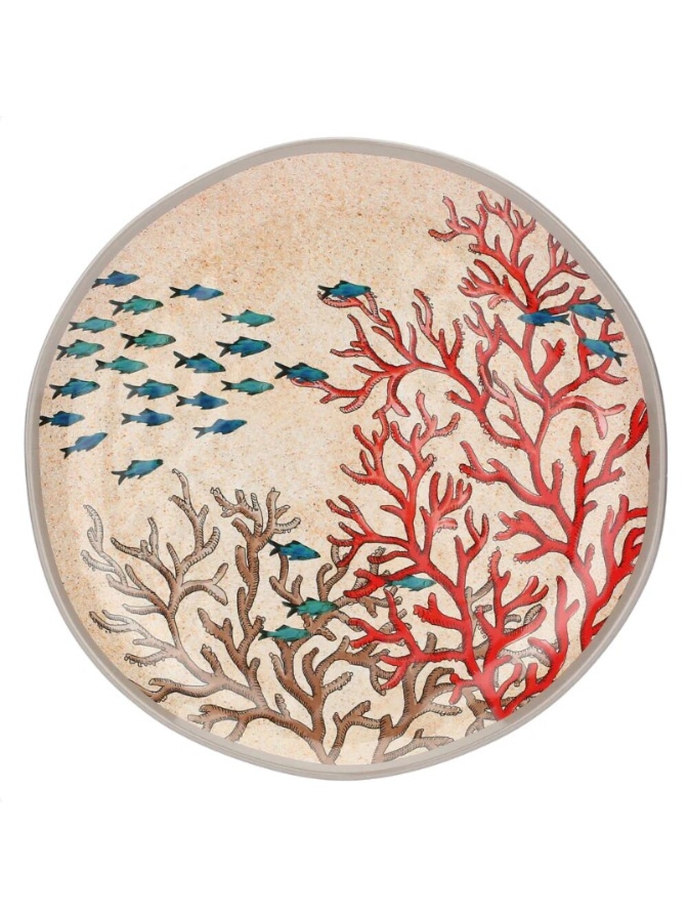 Set de deux assiettes à dîner Sea Life en mélamine, Ø 27 cm