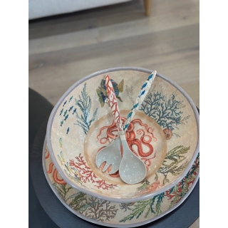 Couverts à salade en mélamine - Sea Life