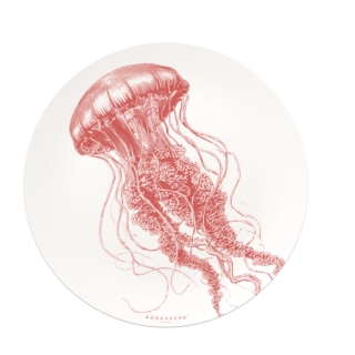SET DE TABLE VINYLE ROND PODEVACHE XS Ø38 - EURYALE MEDUSE CORAIL - PDV 06306