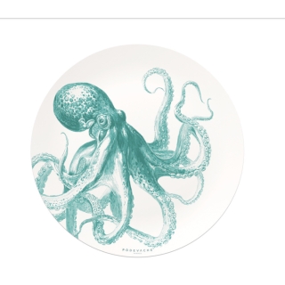 SET DE TABLE VINYLE ROND PODEVACHE XS Ø38 - DAVY JONES POULPE TURQUOISE - PDV 06314