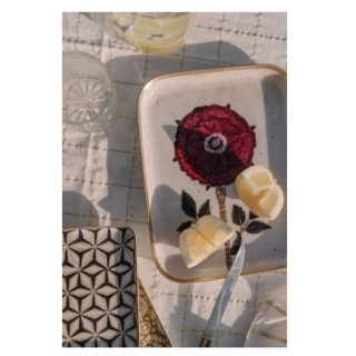 DEMI PLATEAU - PIVOINE 25 x 19,7 x 1,8 cm