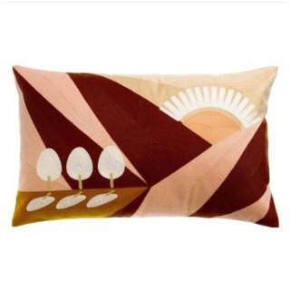 Coussin brodé Eol Naturel 40 x 65
