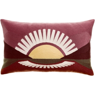 Coussin brodé Eol Bordeaux 30 x 50