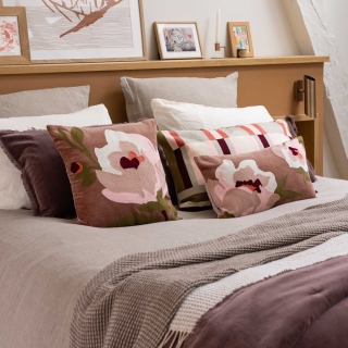 Coussin Talia Bois de Rose 30 x 50cm