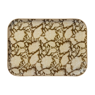 Plateau émaillé 30 cm x 21 cm - Chandra kaki