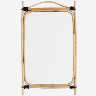 MIROIR EN BAMBOU NATUREL RECTANGULAIRE H56XL34