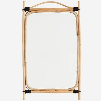 MIROIR EN BAMBOU NATUREL RECTANGULAIRE H56XL34