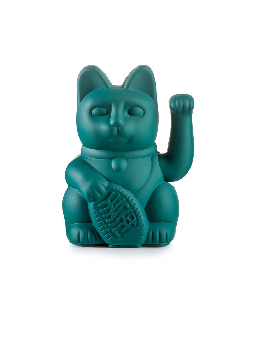 CHAT PORTE-BONHEUR GREEN 15X10.5CM