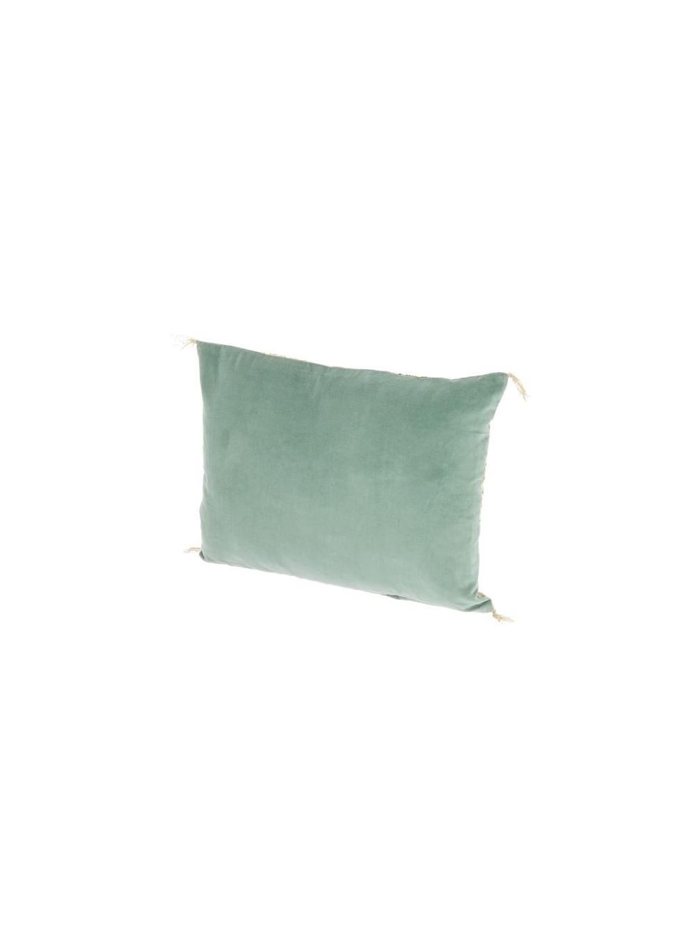 COUSSIN VELOURS DE COTON  35X50 CELADON DOMINOS