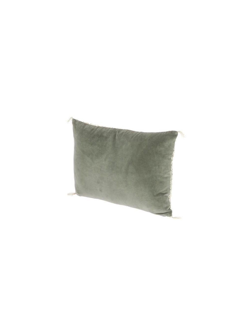 COUSSIN VELOURS DE COTON  35X50 GRIS DOMINOS