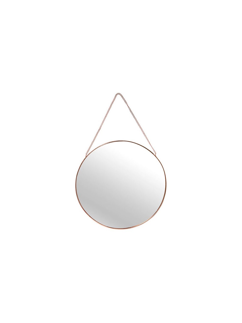 MIROIR MURAL ROND METAL ROUGE