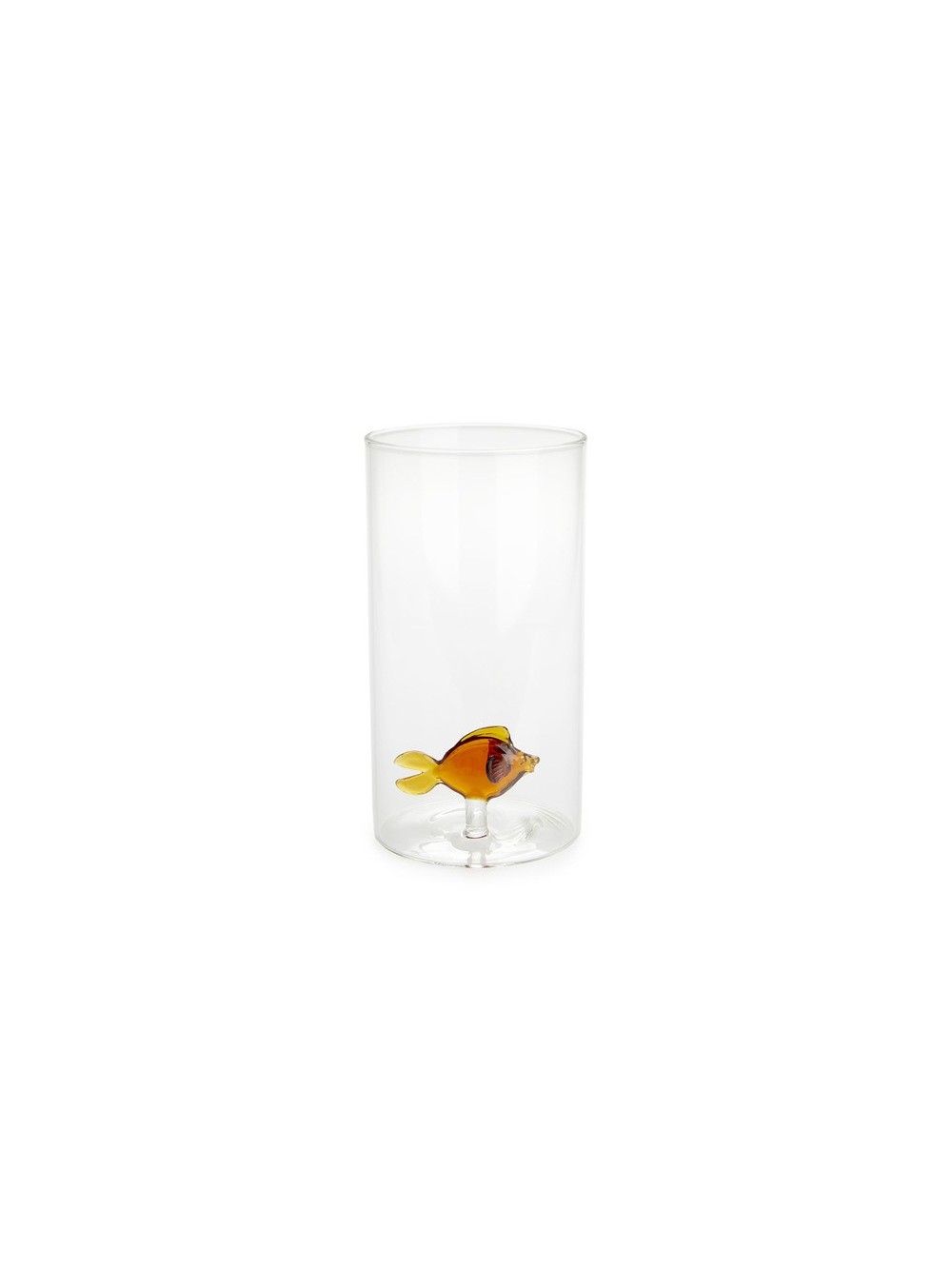 VASE ATLANTIS CYLINDRIQUE POISSON AMBRE