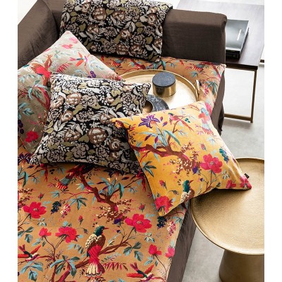 Coussin en velours Birdy Chamois