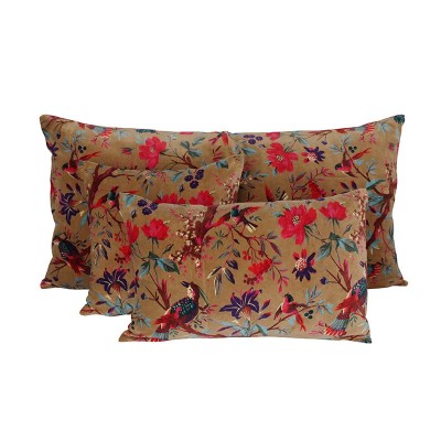 Coussin en velours Birdy Tabac