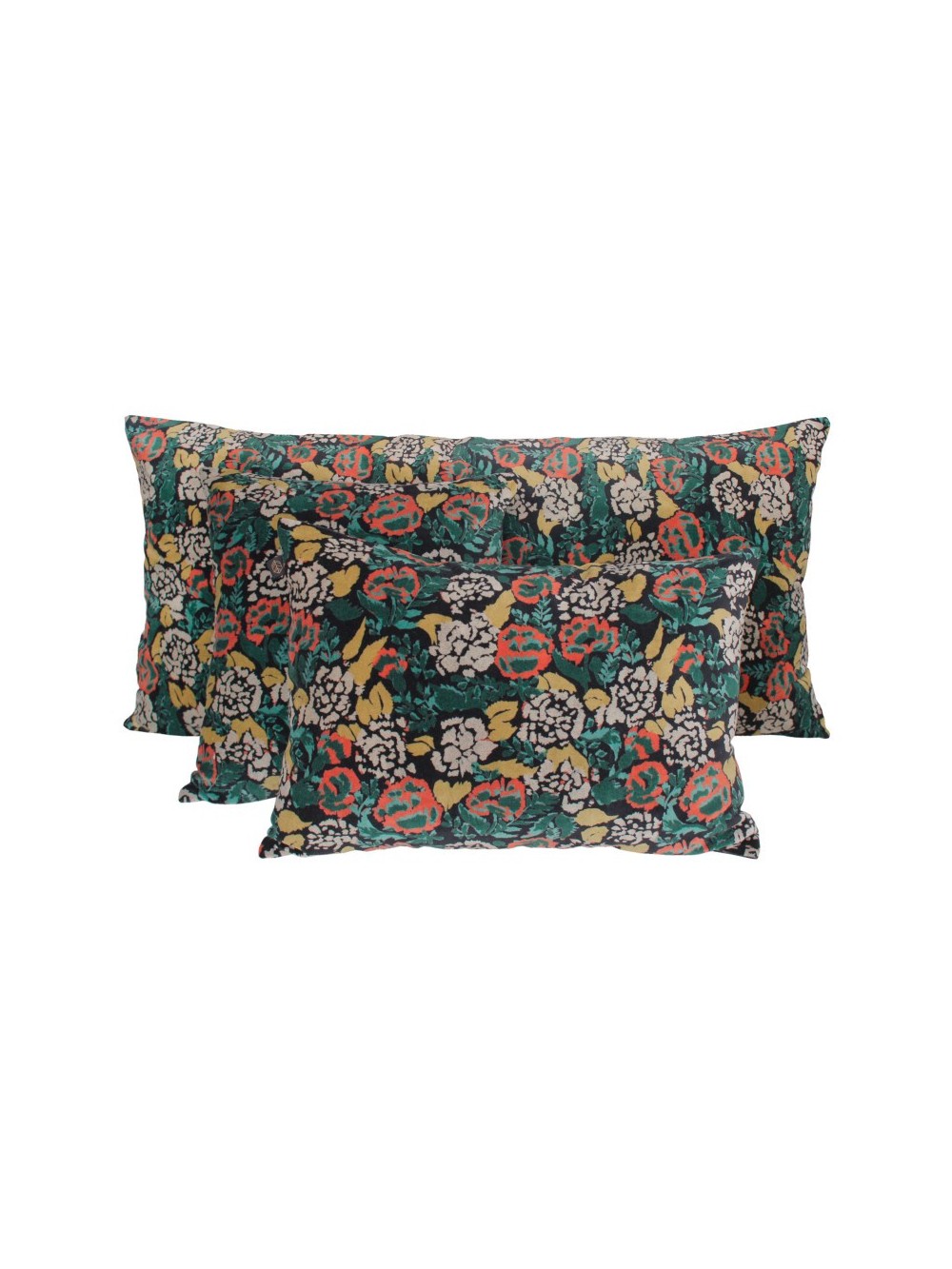 Coussin en velours Mharas Noir