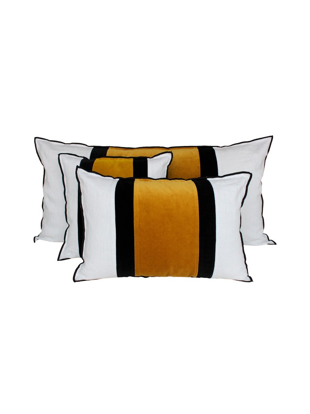 Coussin en velours Mumbai Chamois